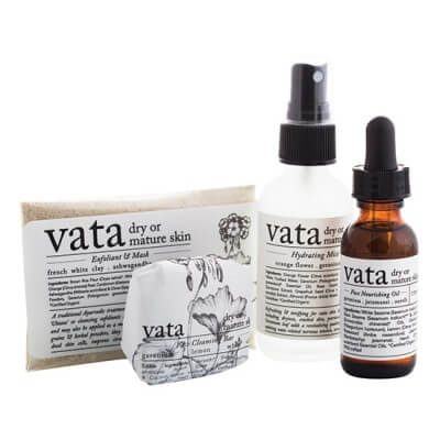 Vata kit with soap, mask, hydrating mist and oil